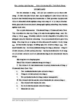 Đề tài Đặc điểm về tổ chức kinh doanh và quản lý kinh doanh ở Công ty Cổ phần kỹ thuật Quốc Việt