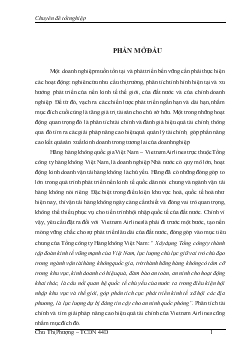 Đề tài Giải pháp nâng cao hiệu quả tài chính của Hãng hàng không quốc gia Việt Nam – Vietnam Airlines