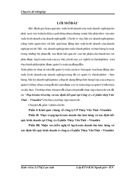 Đề tài Hạch toán tiêu thụ và xác định kết quả tại Công ty cổ phần thép Vân Thái – Vinashin