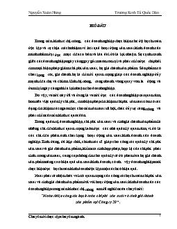 Đề tài Hoàn thiện công tác hạch toán chi phí sản xuất và tính giá thành sản phẩm tại Công ty 20