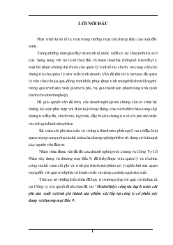 Đề tài Hoàn thiện công tác hạch toán chi phí sản xuất và tính giá thành sản phẩm xây lắp tại công ty cổ phần xây dung và thương mại Bắc 9