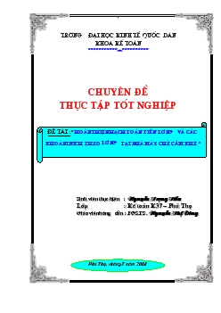 Đề tài Hoàn thiện hạch toán tiền lương và các khoản trích theo lương tại nhà máy chè Cẩm Khê