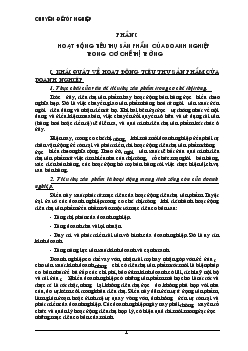 Đề tài Hoạt động tiêu thụ sản phẩm của doanh nghiệp trong cơ chế thị trường