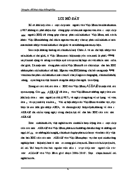 Đề tài Kế hoạch thu hút nguồn vốn đầu tư trực tiếp nước ngoài của các nước Asean vào Việt Nam giai đoạn 2006 - 2010