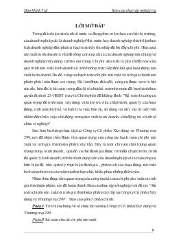 Đề tài Kế toán chi phí sản xuất và tính giá thành sản phẩm xây lắp tại Công ty Cổ phần Xây dựng và Thương mại 299