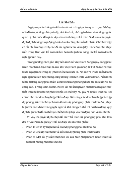 Đề tài Kế toán dự phòng nợ phải thu khó đòi ở Việt Nam hiện nay