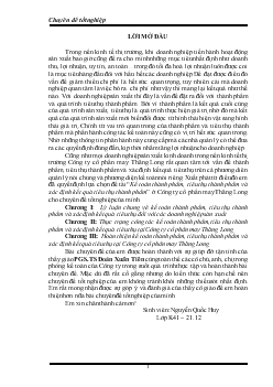 Đề tài Kế toán thành phẩm, tiêu thụ thành phẩm và xác định kết quả tiêu thụ thành phẩm ở Công ty cổ phần may Thăng Long