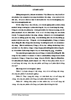 Đề tài Một số biện pháp nhằm duy trì và mở rộng thị trường tiêu thụ sản phẩm tại Công ty cổ phần Dịch Hồng Hà Nội