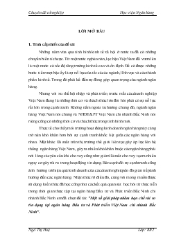 Đề tài Một số giải pháp nhằm hạn chế rủi ro tín dụng tại ngân hàng Đầu tư và Phát triển Việt Nam chi nhánh Bắc Ninh
