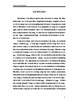 Đề tài Một số giải pháp nhằm hoàn thiện tổ chức quản lýsản xuất kinh doanh tại công ty Cổ Phần Thương Mại & Công Nghệ An Phát