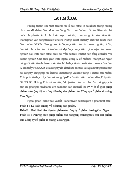 Đề tài Một số giải pháp nhằm mở rộng thị trường tiêu thụ sản phẩm của Công ty cổ phần xi măng Cao Ngạn
