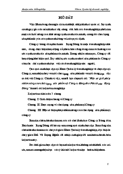 Đề tài Một số giải pháp nhằm nâng cao chất lượng sản phẩm tại Công ty Bóng đèn Phích nước Rạng Đông