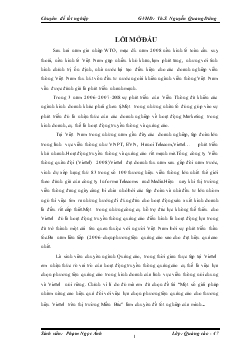 Đề tài Một số giải pháp nhằm nâng cao hiệu quả đối với việc lựa chọn phương tiện quảng cáo cho thương hiệu Viettel trên thị trường Miền Bắc