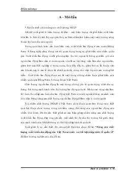 Đề tài Nâng cao chất lượng xuất khẩu lao động của Việt Nam trước xu thế hội nhập kinh tế quốc tế