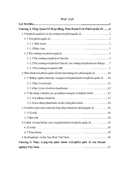 Đề tài Nghiên cứu thực trạng và giải pháp thúc đẩy hiệu quả việc phát hành trái phiếu ra thị trường vốn quốc tế của doanh nghiệp Việt Nam trong điều kiện hội nhập kinh tế quốc tế