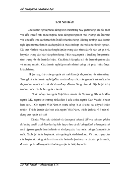 Đề tài Nhu cầu và hành vi của người có tuổi đối với các sản phẩm đồ uống và đề xuất Marketing hỗn hợp cho các đồ uống dành cho người có tuổi