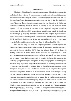 Đề tài Những giải pháp hoàn thiện công nghệ Marketing bán lẻ tại cửa hàng thực phẩm Hà Đông thuộc Công ty cổ phần nông sản thực phẩm Hà Tây