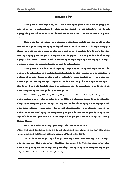 Đề tài Phân tích tình hình thực hiện kế hoạch giá thành sản phẩm và một số biện pháp giảm giá thành tại Công ty Xi măng Hoàng Thạch năm 2005