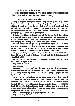 Đề tài Quá trình hình thành và phát triển của chi nhánh công ty cổ phần thương mại khánh trang