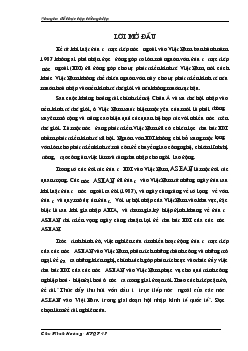 Đề tài Thúc đẩy thu hút vốn đầu tư trực tiếp nước ngoài của các nước Asean vào Việt Nam trong giai đoạn hội nhập kinh tế quốc tế