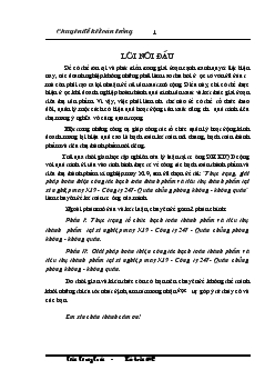 Đề tài Thực trạng, giải pháp hoàn thiện công tác hạch toán thành phẩm và tiêu thụ thành phẩm tại xí nghiệp may X19 - Công ty 247- Quân chủng phòng không - không quân