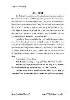 Đề tài Thực trạng hạch toán doanh thu bán hàng và xác định kết quả kinh doanh tại Công ty cổ phần Thép Vân Thái - Vinashin