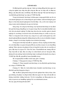 Đề tài Thực trạng kế toán bán hàng và xác định kết quả bán hàng tại công ty TNHH Đại Bắc