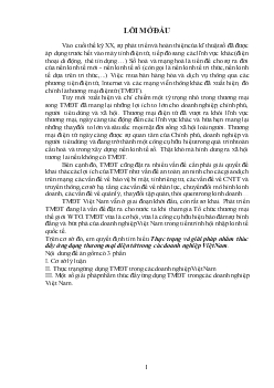 Đề tài Thực trạng và giải pháp nhằm thúc đẩy ứng dụng thương mại điện tử trong các doanh nghiệp Việt Nam