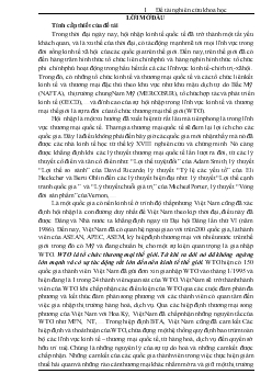 Đề tài Tiến trình gia nhập WTO và những thách thức đặt ra đối với Việt Nam khi gia nhập WTO