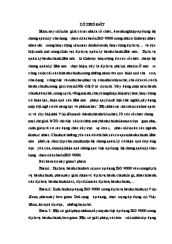 Đề tài Tình hình áp dụng ISO 9000 trong dịch vụ hành chính tại Việt Nam