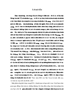 Đề tài Tình hình FDI vào Việt Nam từ trước đến nay và theo em hạn chế nào là lớn nhấ