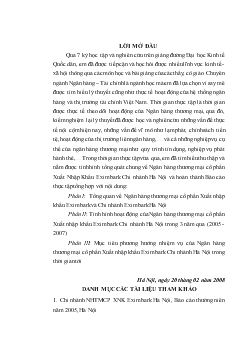Đề tài Tình hình hoạt động của Ngân hàng thương mại cổ phần Xuất nhập khẩu Eximbank Chi nhánh Hà Nội trong 3 năm qua (2005 - 2007)