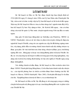 Đề tài Tình hình thực hiện các kế hoạch dài hạn,trung hạn và kế hoạch hàng năm của Hà Nội