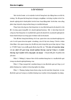 Đề tài Tổ chức kế toán bán hàng và xác định kết quả trong doanh nghiệp thương mại tại Công ty cổ phần thương mại và phát triển công nghệ xây dựng