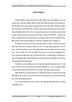 Đề tài Vai trò của đầu tư đối với sự dịch chuyển cơ cấu kinh tế ở Việt Nam