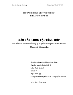 Giới thiệu về công ty cổ phần chứng khoán An Bình và đề xuất Đề tài thực tập