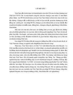 Khái quát về tổ chức thương mại thế giới và các cam kết của Việt Nam