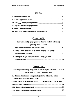 Khóa luận Hình thức chuyển tải thông tin về hoạt động kinh tế - Chính trị của Việt Nam với tư cách là thành viên ASEAN trên báo “Nhân dân”, “Quốc tế”, “Thời báo kinh tế Việt Nam” từ 2001 đến 2003