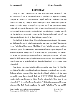Luận văn Giải pháp nâng cao chất lượng công tác thẩm định Doanh nghiệp tại Chi nhánh Ngân hàng Thương mại Cổ phần Hàng Hải Cẩm Phả tỉnh Quảng Ninh