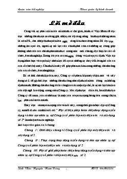 Luận văn Một số biện pháp hoàn thiện hoạt động tuyển dụng và đào tạo nhân sự tại Công ty cổ phần lắp máy điện nước và xây dựng số 2