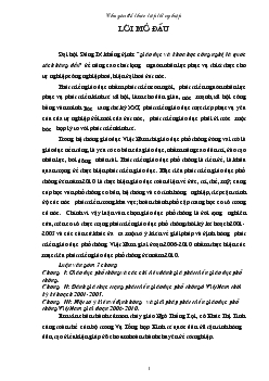Luận văn Một số ý kiến về định hướng và giải pháp phát triển giáo dục phổ thông Việt Nam giai đoạn 2006 - 2010