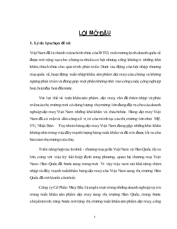 Chuyên đề Các giải pháp đẩy mạnh xuất khẩu sản phẩm dệt may sang thị trường Hàn Quốc của công ty Cổ Phần May Bắc Giang