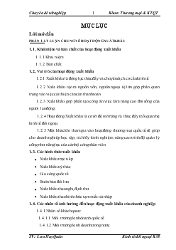 Chuyên đề Các giải pháp thúc đẩy hoạt động xuất khẩu của công ty cổ phần Long Mã trong giai đoạn từ 2008 - 2012