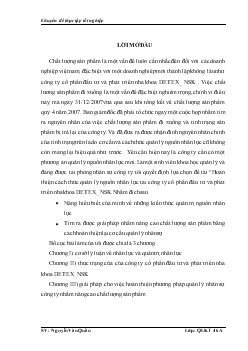 Chuyên đề Hoàn thiện phương pháp quản lý nhân sự công ty cổ phần đầu tư và phát triển nha khoa DETEX_NSK nhằm nâng cao chất lượng sản phẩm