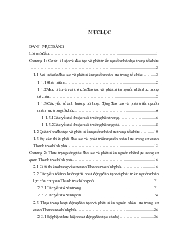 Chuyên đề Một số giải pháp hoàn thiện công tác đào tạo và phát triển nguồn nhân lực trong cơ quan Thanh tra chính phủ