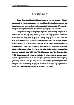 Đề tài Bất lợi và giải pháp cho các doanh nghiệp giấy Việt Nam sau khi gia nhập WTO
