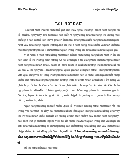 Luận văn Giải pháp nâng cao chất lượng cho vay tài trợ xuất nhập khẩu tại Ngân hàng thương mại cổ phần Quốc tế