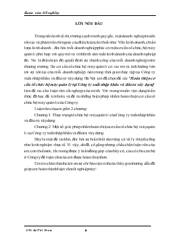 Luận văn Hoàn thiện cơ cấu tổ chức bộ máy quản lý tại Công ty xuất nhập khẩu và đầu tư xây dựng