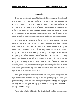 Chuyên đề Nâng cao hiệu quả sử dụng tài sản cố định ở Công ty cổ phần chè Hùng An - Huyện Bắc Quang - tỉnh Hà Giang