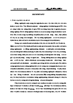 Chuyên đề Những giải pháp và kết quả đạt được trong chuyển dịch cơ cấu cây trồng theo hướng sản xuất hàng hoá ở xã Ngọc Quan – huyện Đoan Hùng – tỉnh Phú Thọ